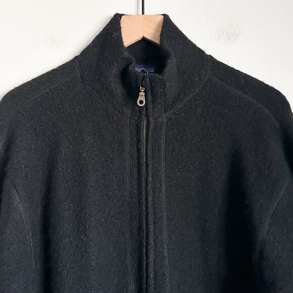 Patagonia Wool Zip Up Jacket Black Size L - Picture 2 of 8